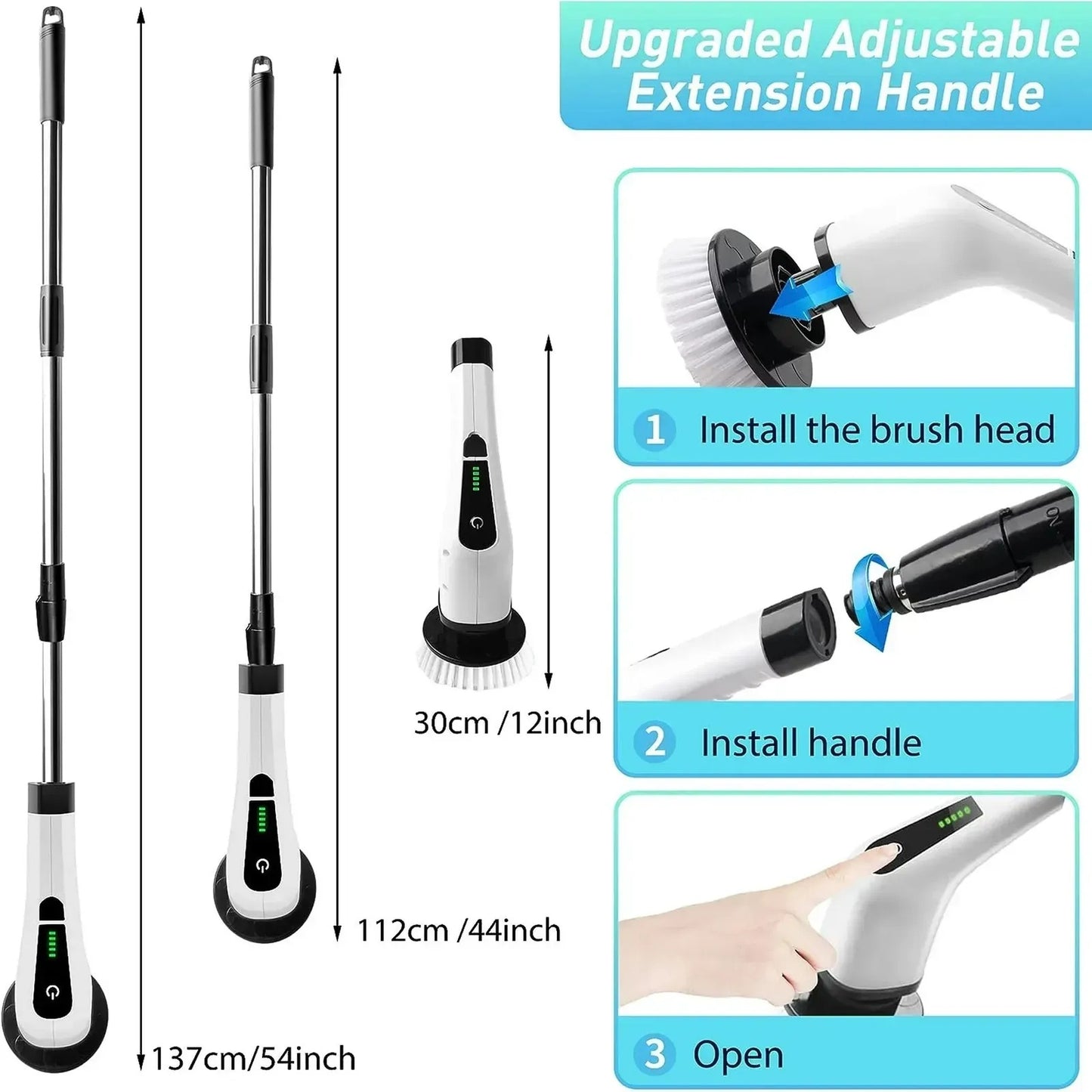 CleanPro 360; Cepillo Eléctrico Giratorio 9 En 1